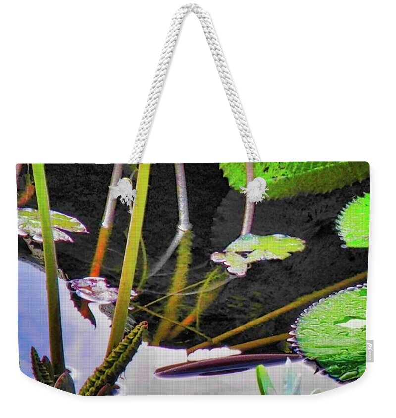 Elegant Water Lily Weekender Tote Bag featuring the photograph Elegant Water Lily by Kirsten Giving
