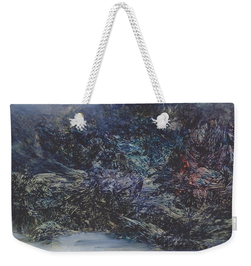 Elemental Weekender Tote Bag featuring the painting Elemental 59 by David Ladmore