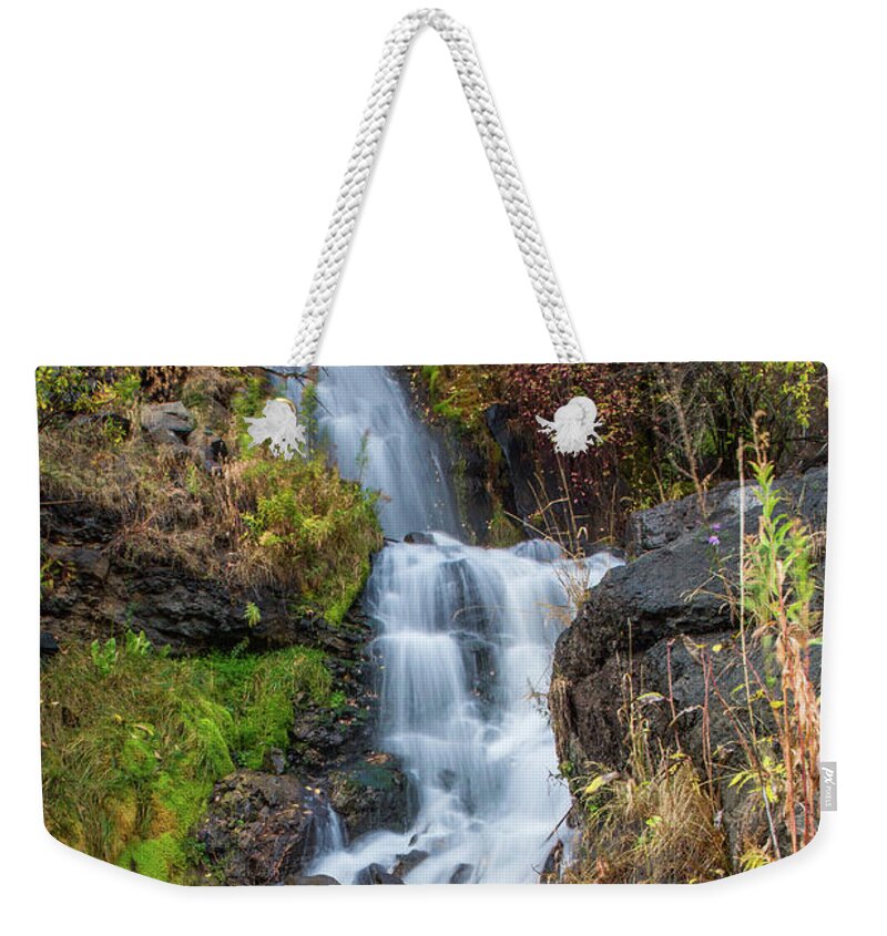 2016 Weekender Tote Bag featuring the photograph Elk Creek Waterfall Waterscape Art by Kaylyn Franks by Kaylyn Franks