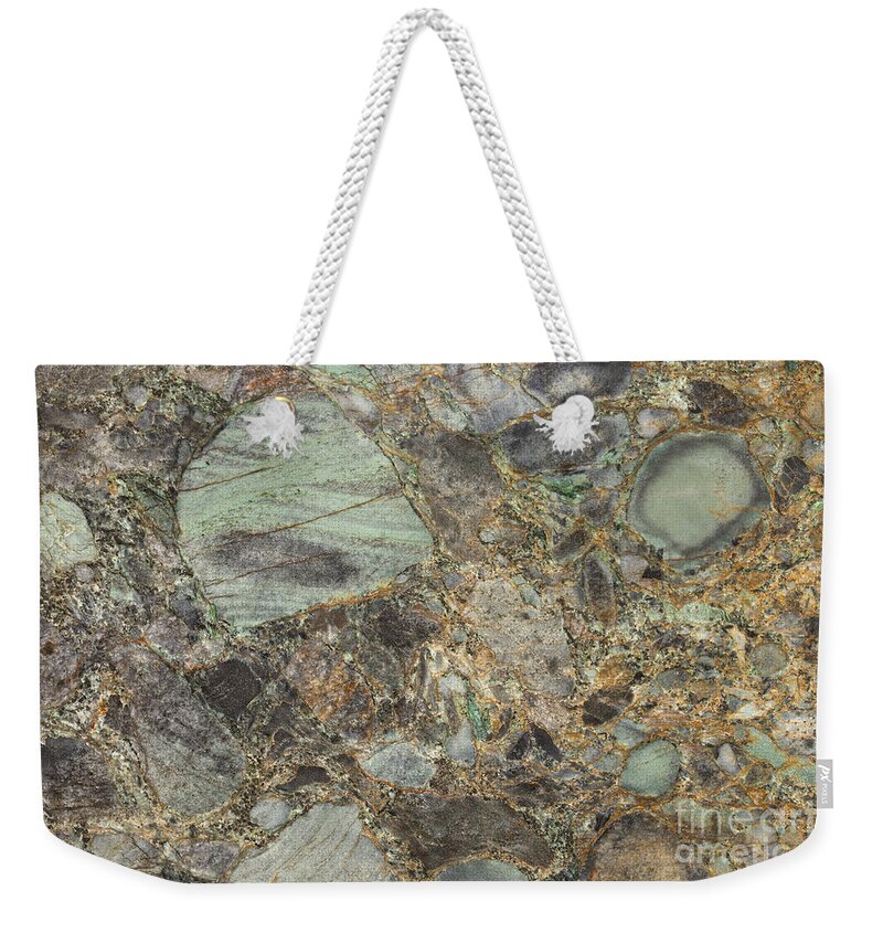Granite Weekender Tote Bag featuring the photograph Emerald Green Granite by Anthony Totah