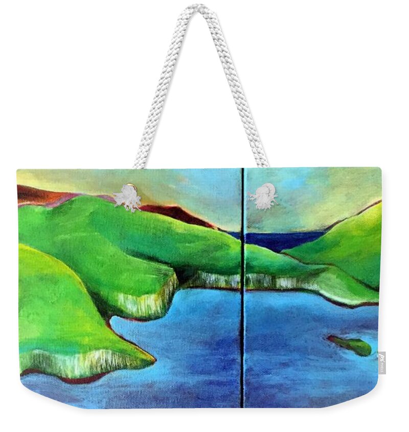 Ireland Weekender Tote Bag featuring the painting Emerald Isles by Elizabeth Fontaine-Barr