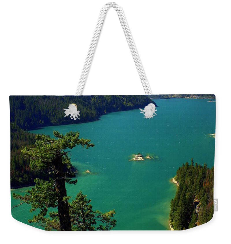 Lake Weekender Tote Bag featuring the photograph Emerald Lake by Marty Koch