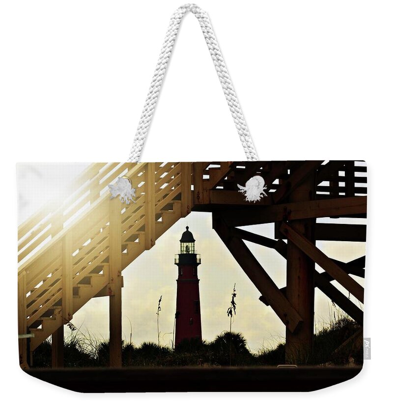 Lighthouse Weekender Tote Bag featuring the photograph Emerosa by Carolyn Mickulas