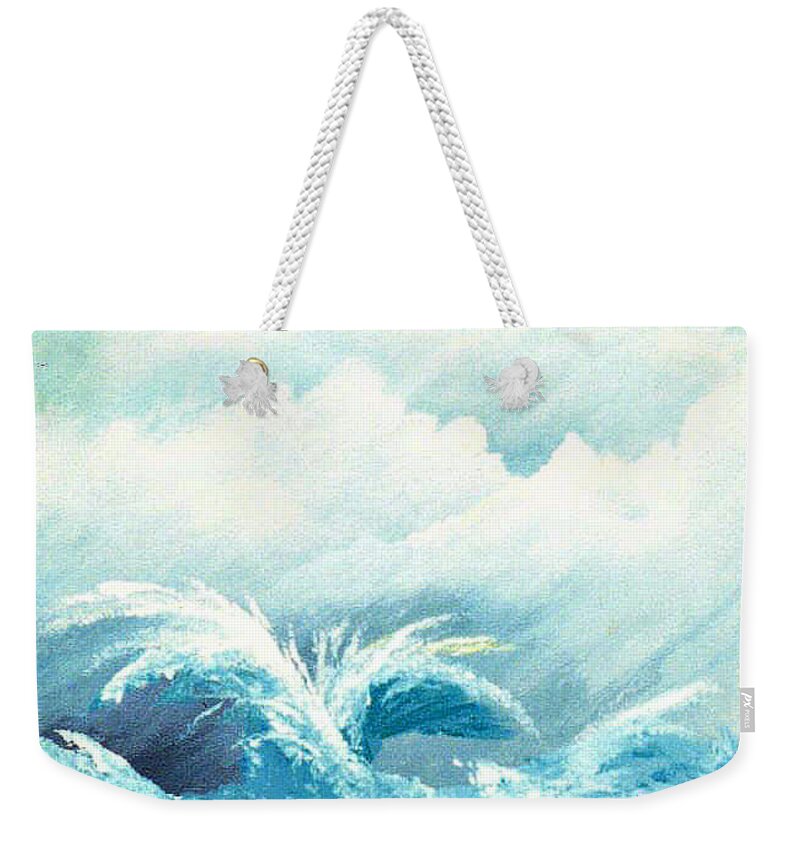 Painting Of Water Weekender Tote Bag featuring the painting Emotion by David Neace