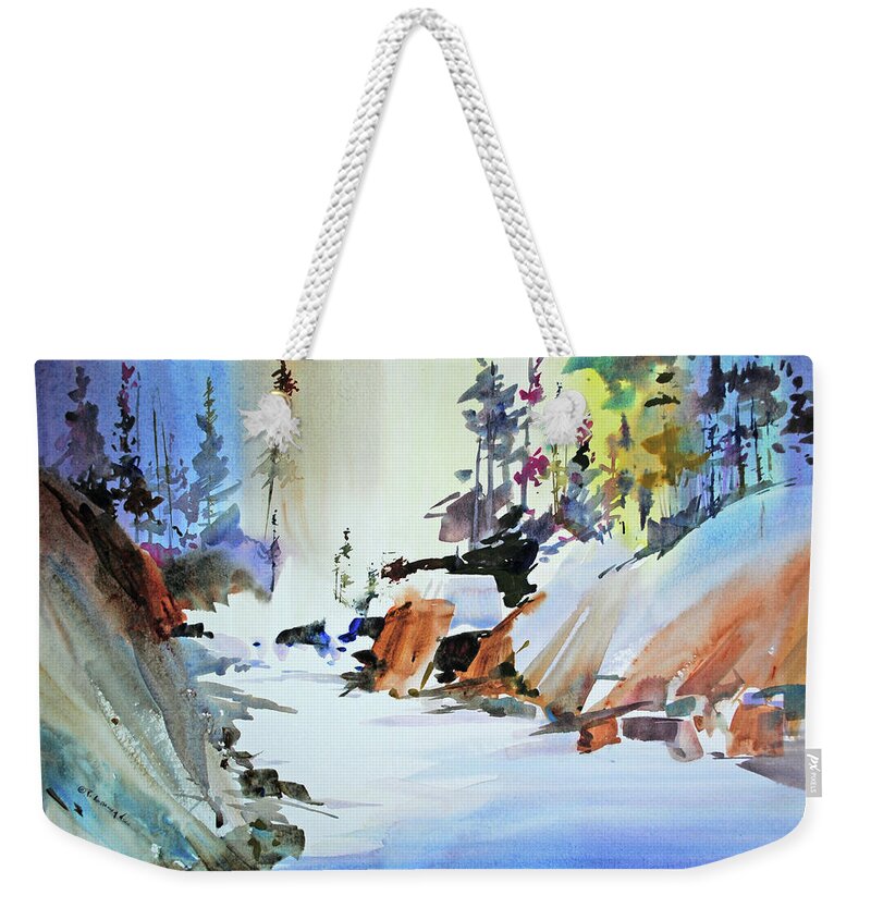 Visco Weekender Tote Bag featuring the painting Enchanted Wilderness by P Anthony Visco