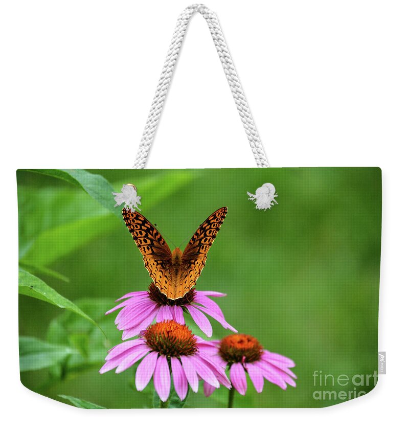 Great Spangled Fritillary Weekender Tote Bag featuring the photograph Enchantress by Lisa Kilby