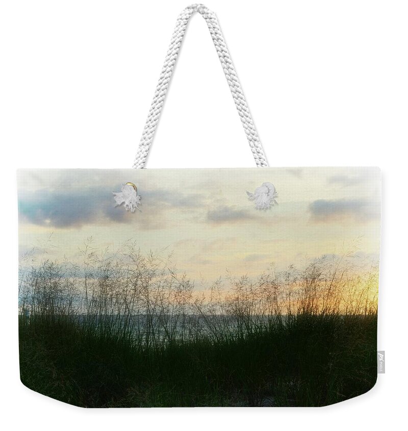 Beaches Weekender Tote Bag featuring the photograph End of Day at Pentwater by Michelle Calkins
