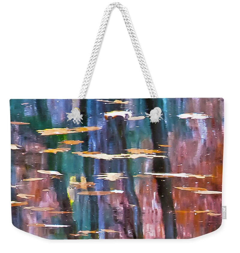 Abstract Weekender Tote Bag featuring the photograph Enders Reflection by Tom Cameron
