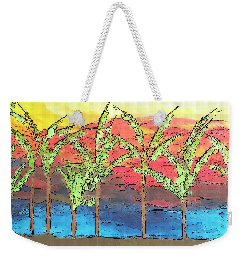 Beach Weekender Tote Bag featuring the painting Endless Summers by Linda Bailey