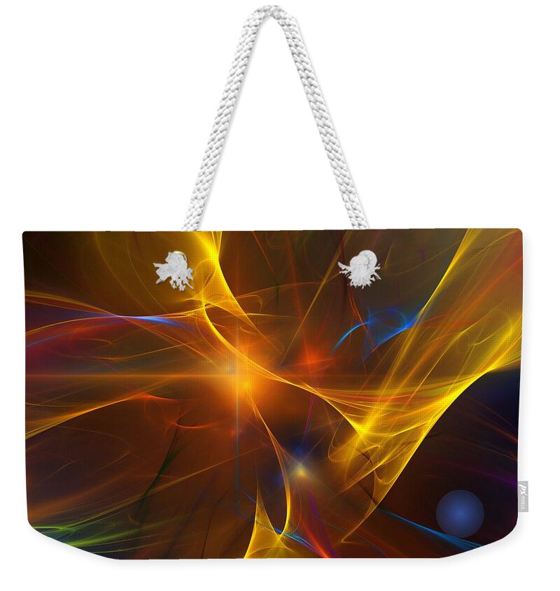 Fractal Weekender Tote Bag featuring the digital art Energy Matrix by David Lane