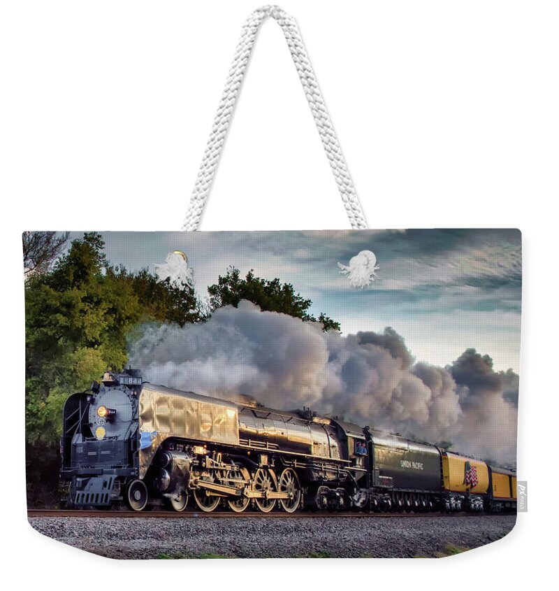 Engine 844 Weekender Tote Bag featuring the photograph Engine 844 at the Dora Crossing by James Barber