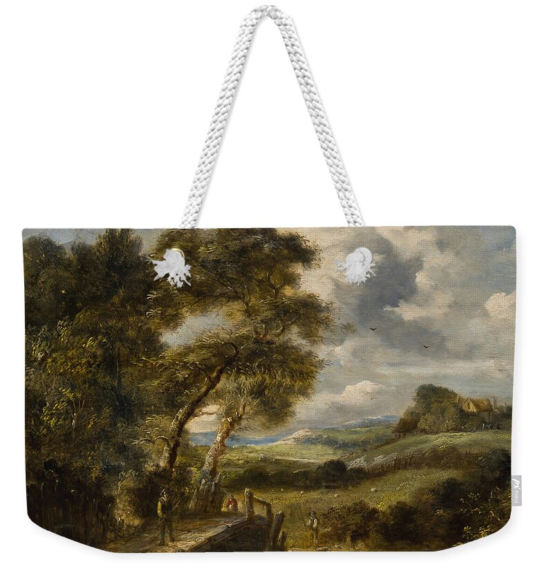 England 19th Weekender Tote Bag featuring the painting ENGLAND 19th by MotionAge Designs