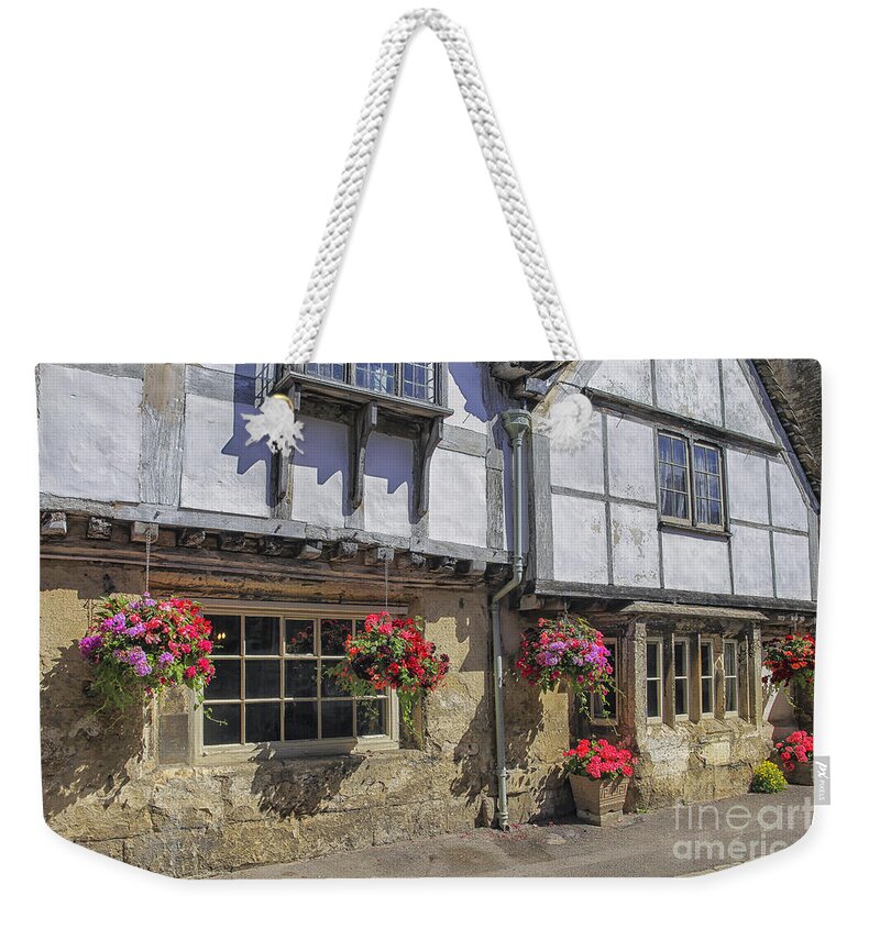 Lacock Weekender Tote Bag featuring the photograph English cottages by Patricia Hofmeester