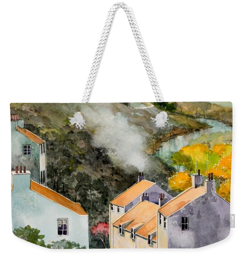 English Landscape Weekender Tote Bag featuring the painting English Village by Robert W Cook