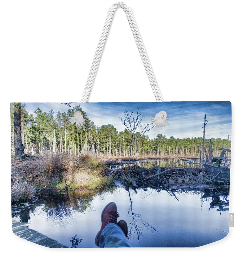 Landscape Weekender Tote Bag featuring the photograph Enjoying the View by Beth Sawickie