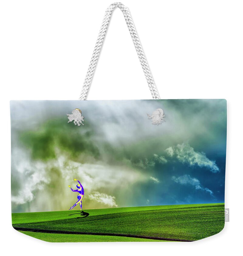 Minimalist Weekender Tote Bag featuring the photograph Enlighten Pose by Dee Browning