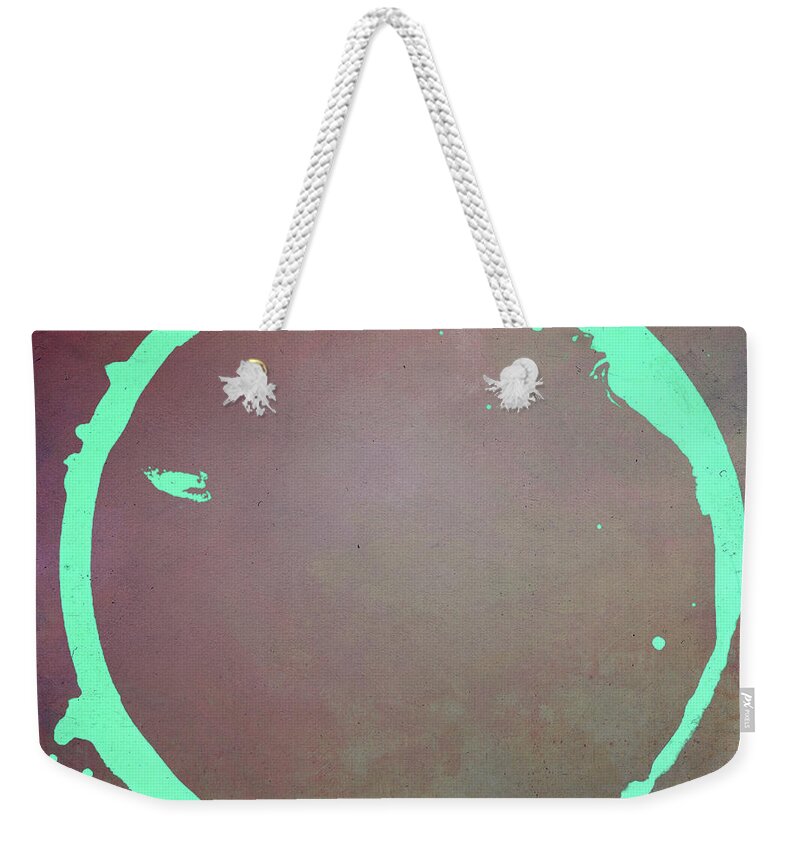 Green Weekender Tote Bag featuring the digital art Enso 2017-6 by Julie Niemela