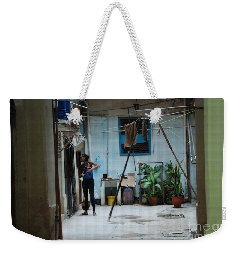 Cuba Weekender Tote Bag featuring the photograph Entrance by Jim Goodman