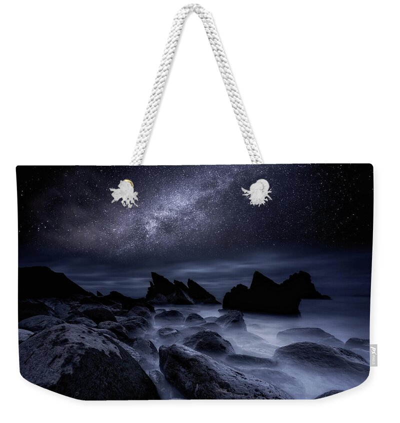 Night Weekender Tote Bag featuring the photograph Ephemeral silence by Jorge Maia