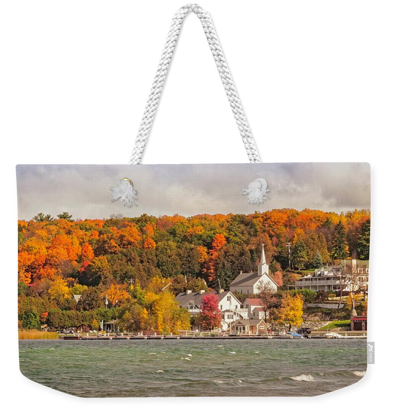Door County Weekender Tote Bag featuring the photograph Ephraim Wisconsin in Door County by Hermes Fine Art