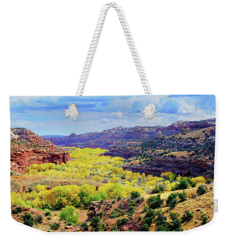 Utah Weekender Tote Bag featuring the photograph Escalante Canyon by Frank Houck