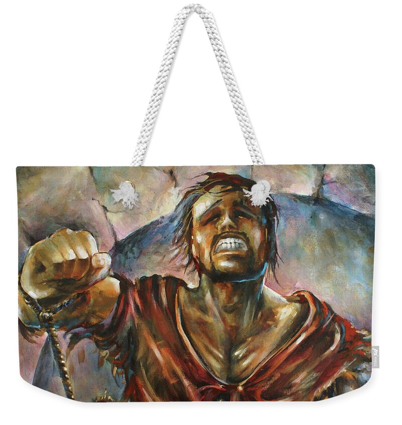 Fantasy Weekender Tote Bag featuring the painting Escape by Michael Lang