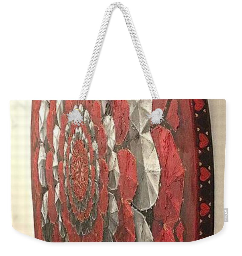  Weekender Tote Bag featuring the painting Eternal Hearts by James Lanigan Thompson MFA