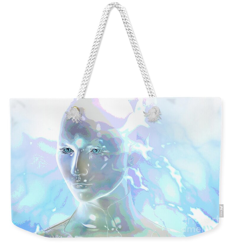 Ethereal Weekender Tote Bag featuring the digital art Ethereal Spirit by Shadowlea Is