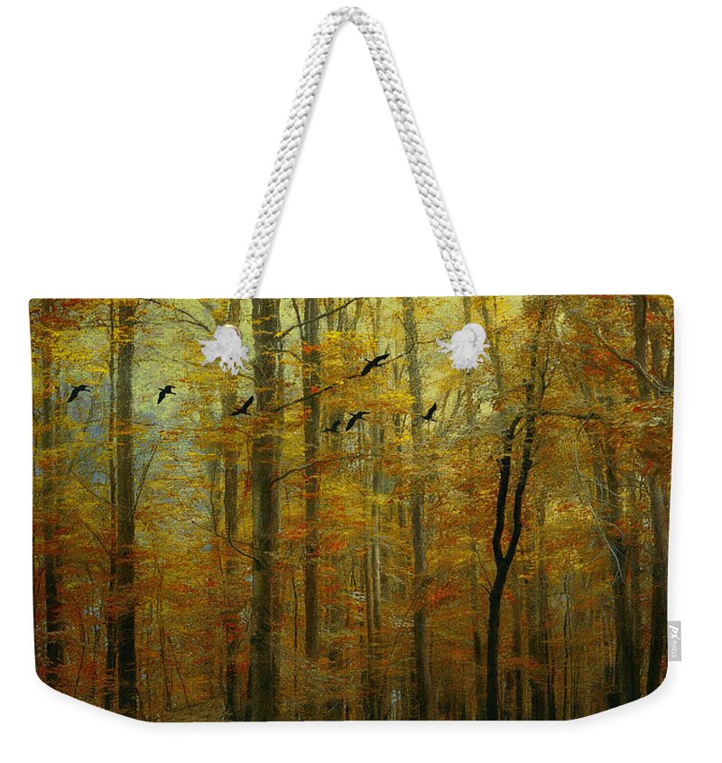 Tall Trees Weekender Tote Bag featuring the photograph Ethereal Autumn by Reynaldo Williams