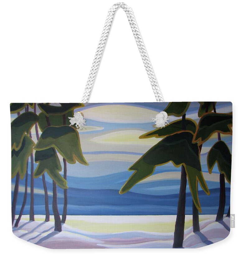 Group Of Seven Weekender Tote Bag featuring the painting Ethereal by Barbel Smith