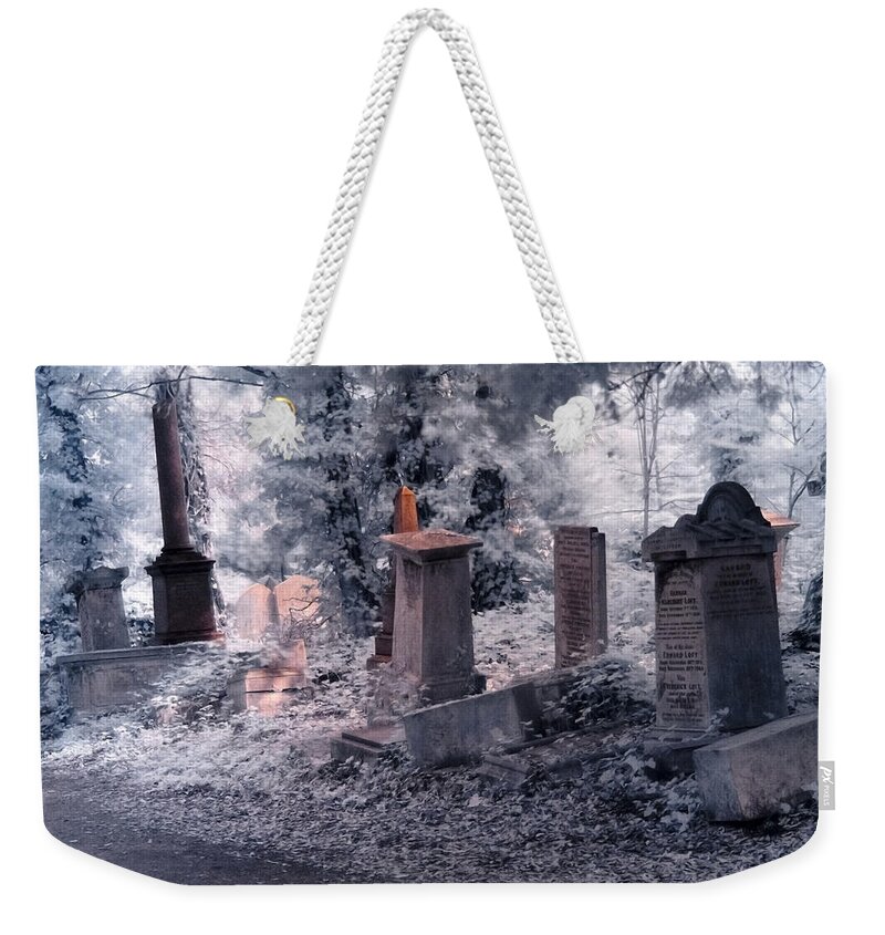 Abney Park Weekender Tote Bag featuring the photograph Ethereal walk by Helga Novelli