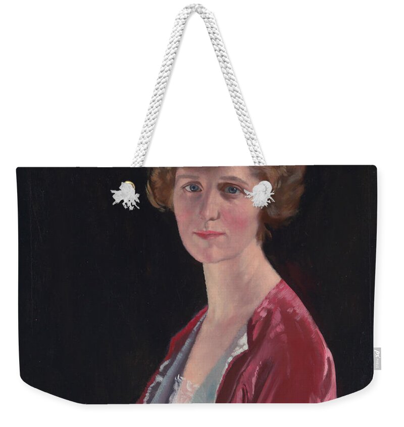 Irish Art Weekender Tote Bag featuring the painting Evelyn Marshall Field by William Orpen