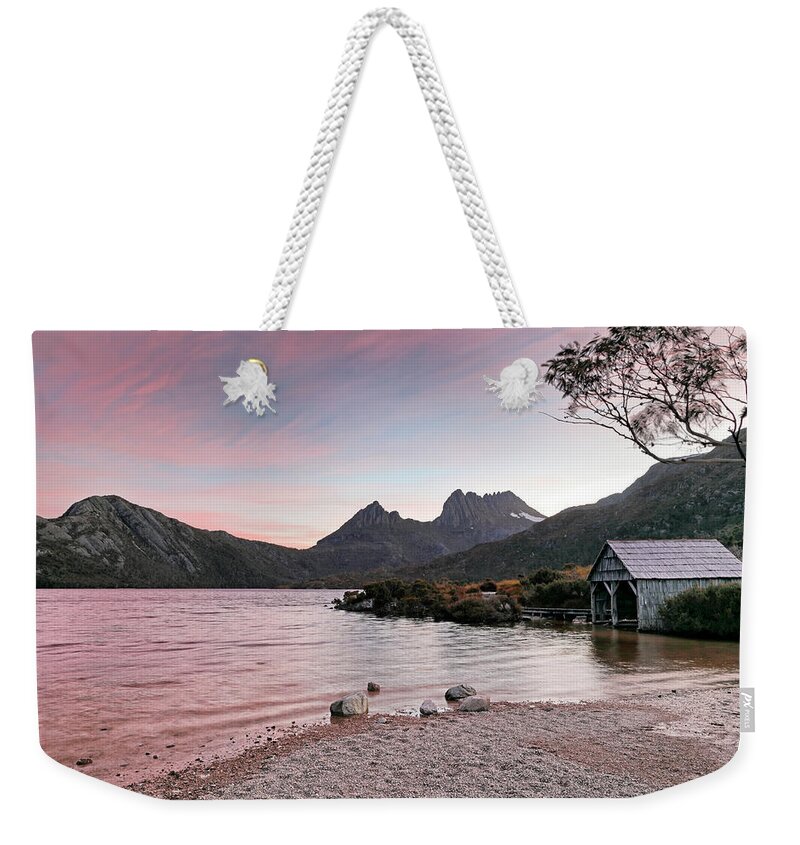 Evening Weekender Tote Bag featuring the photograph Evening at Dove Lake by Nicholas Blackwell