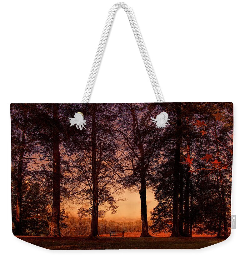 Evening Weekender Tote Bag featuring the photograph Evening Begins by John Rivera