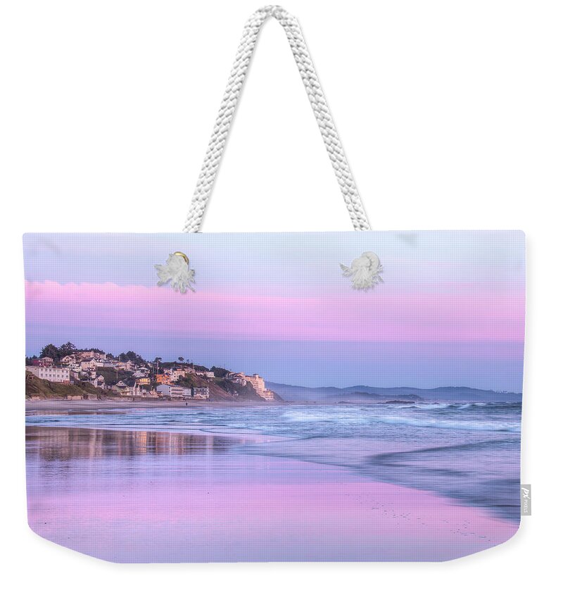 Sunset Weekender Tote Bag featuring the photograph Evening Blues 0104 by Kristina Rinell