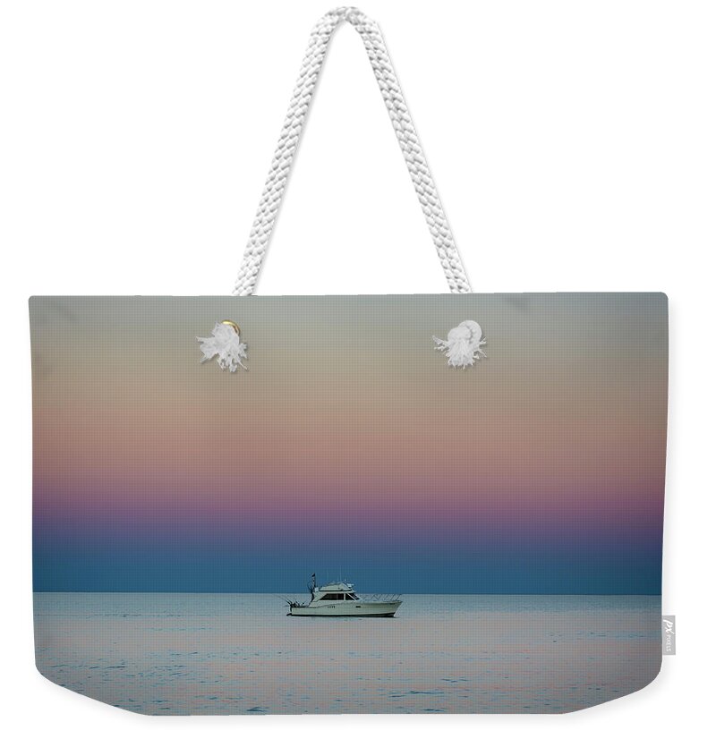 Foxy Lady Charters Weekender Tote Bag featuring the photograph Evening Charter by Dan Hefle