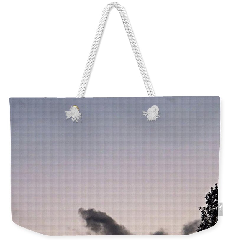 Cloudscape Weekender Tote Bag featuring the photograph #evening Dog Walking Has Its by Austin Tuxedo Cat