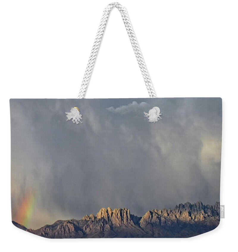 Mountain Weekender Tote Bag featuring the photograph Evening Drama Over The Organs by Kurt Van Wagner