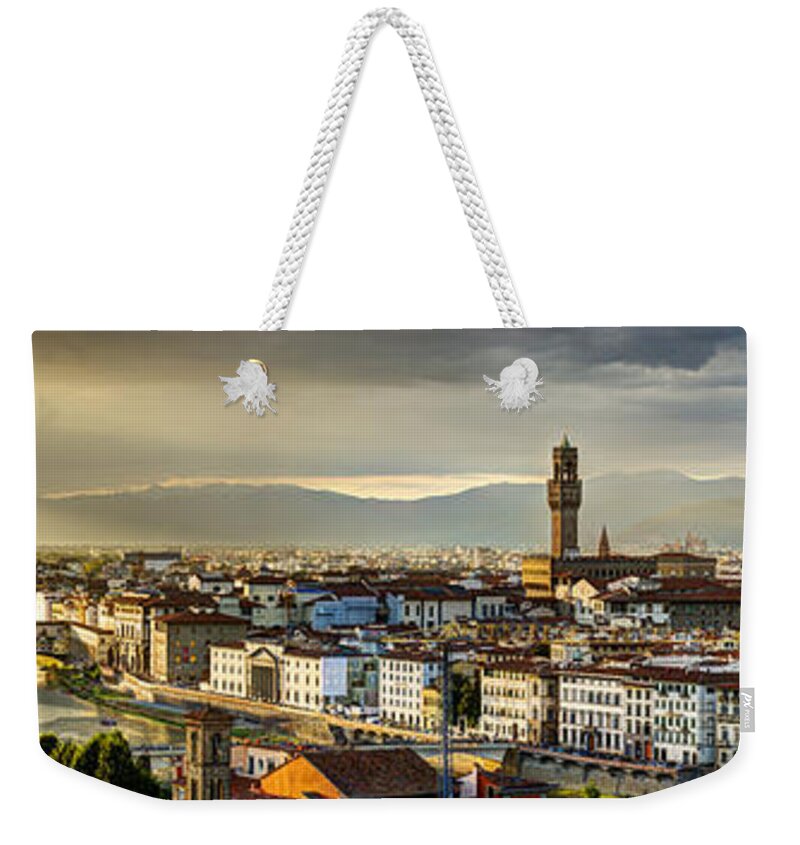Florence Weekender Tote Bag featuring the photograph Evening in Florence by Weston Westmoreland