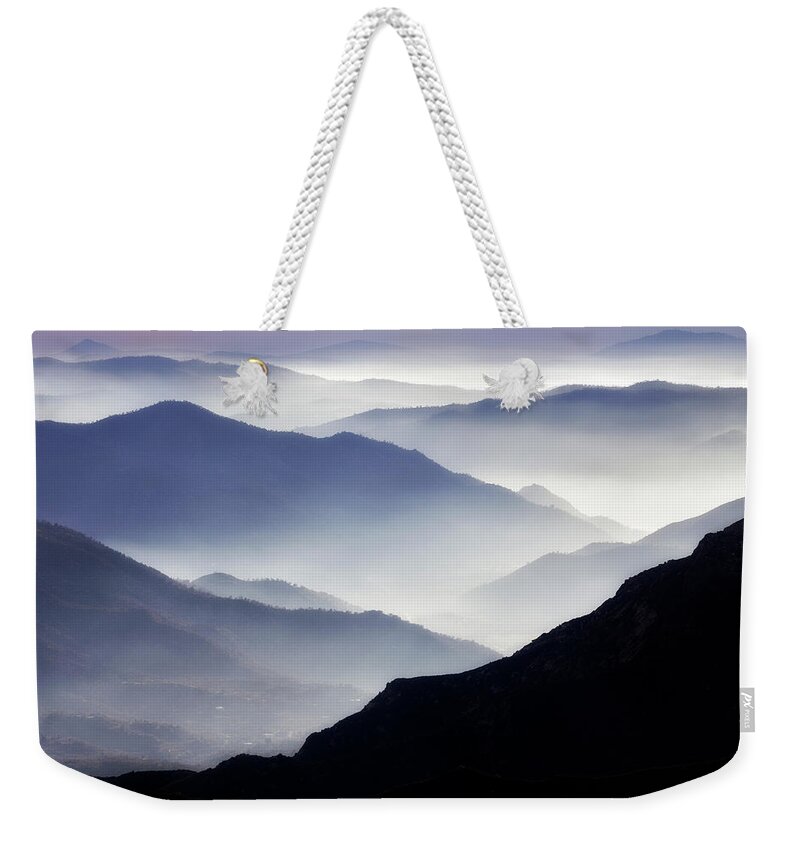 Sunset Weekender Tote Bag featuring the photograph Evening Layers by Nicki Frates