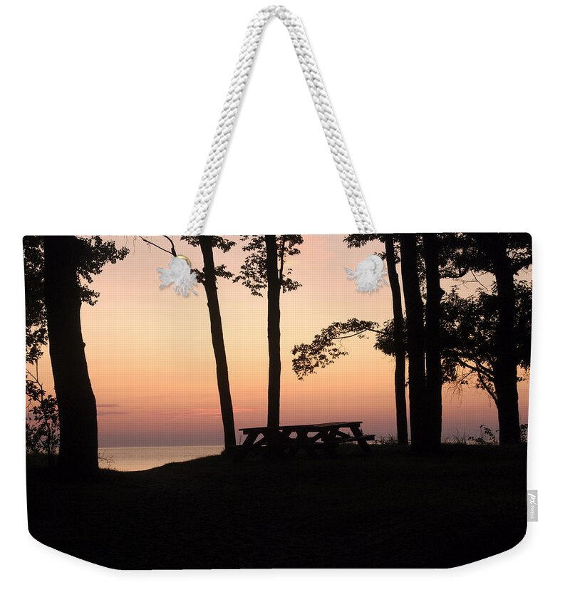 Landscape Weekender Tote Bag featuring the photograph Evening Picnic by Michael Peychich