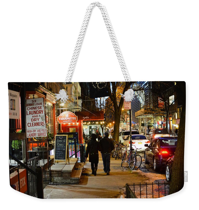 'greenwich Village Weekender Tote Bag featuring the photograph Evening Stroll in New York by Jeffrey Friedkin