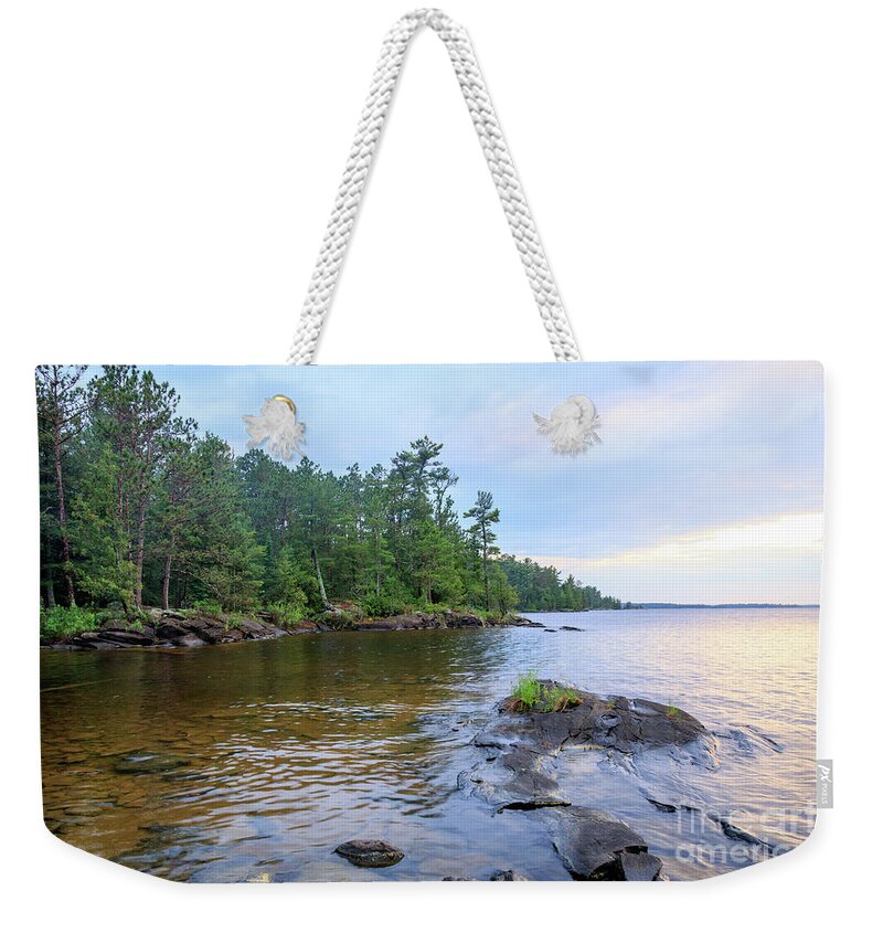 Voyageurs National Park Weekender Tote Bag featuring the photograph Evening's End by Lori Dobbs