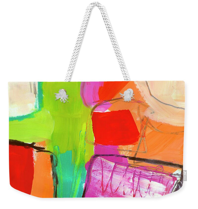  Jane Davies Weekender Tote Bag featuring the painting Event#4 by Jane Davies