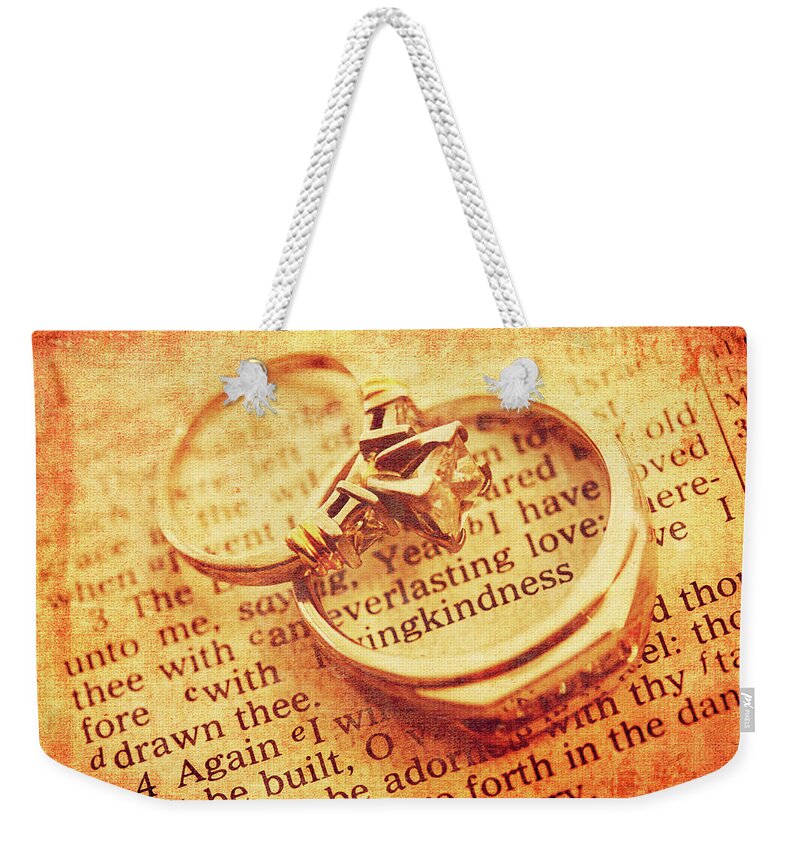 Wedding Weekender Tote Bag featuring the photograph Everlasting Love by Trina Ansel
