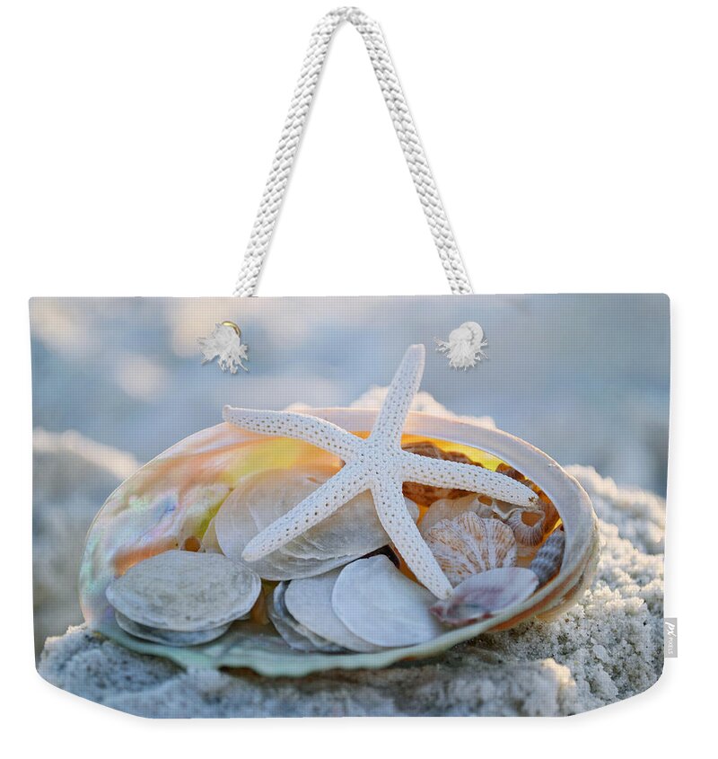 Seashells Weekender Tote Bag featuring the photograph Every Grain of Sand by Melanie Moraga