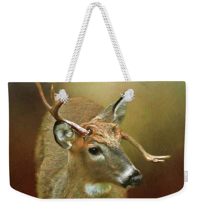 Buck Weekender Tote Bag featuring the photograph Every Which Way But ... by Clare VanderVeen