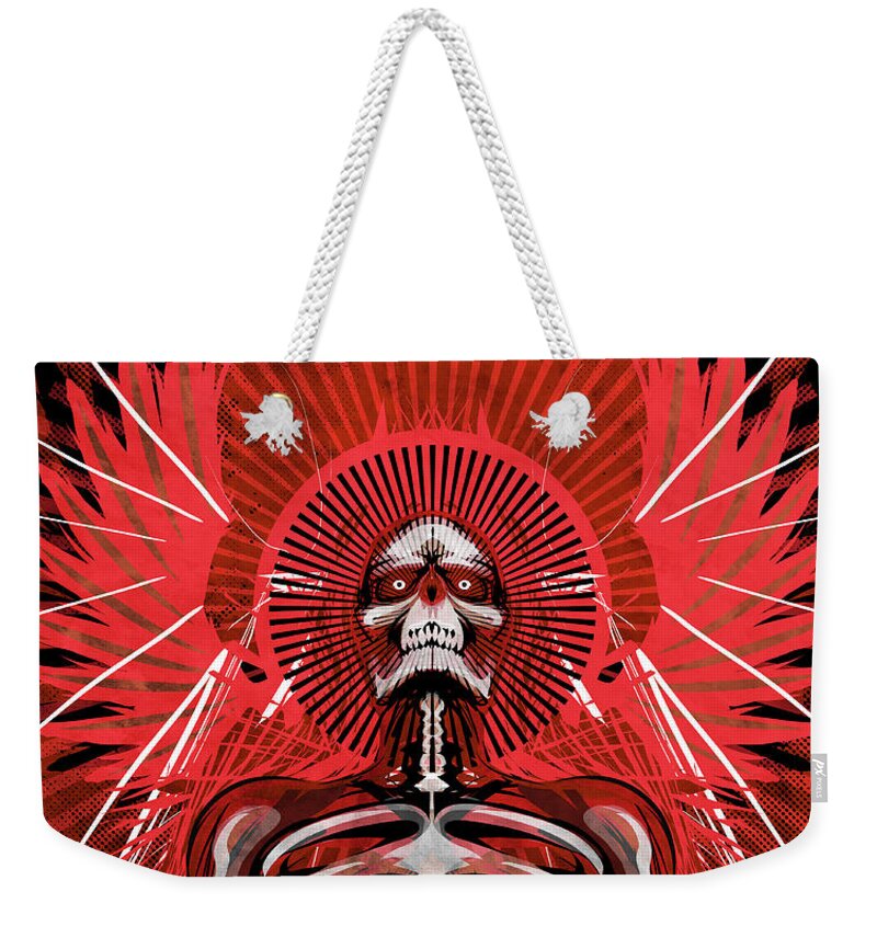 Excoriation Weekender Tote Bag featuring the digital art Excoriation by Jason Casteel