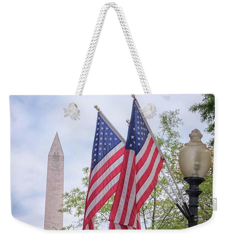 White House Weekender Tote Bag featuring the photograph Executive Park by Elizabeth Dow