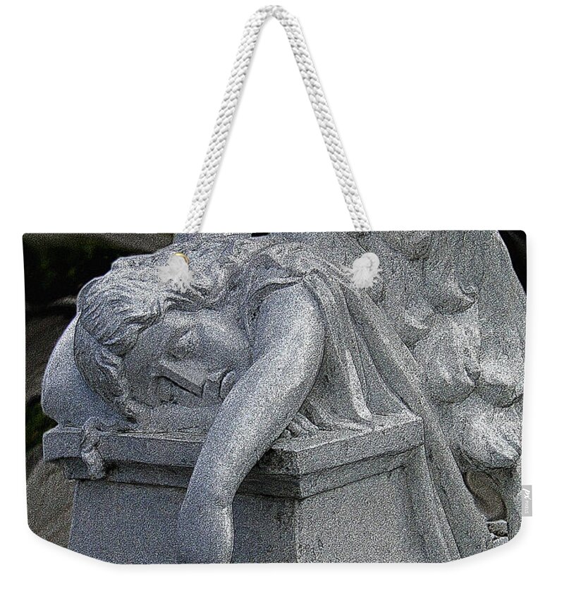 Guardian Weekender Tote Bag featuring the photograph Exhausted Guardian Angel by Al Bourassa